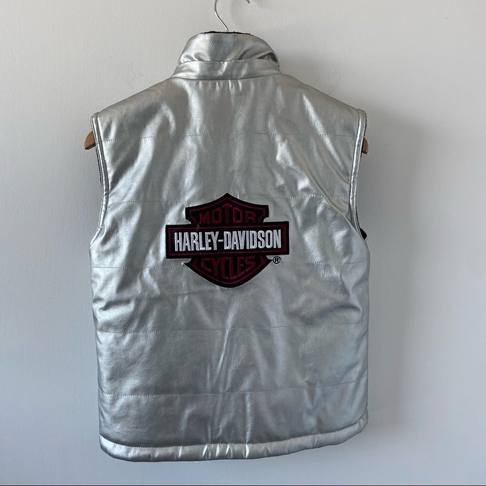 HARLEY Davidson reversible silver vest - Picture 1 of 11